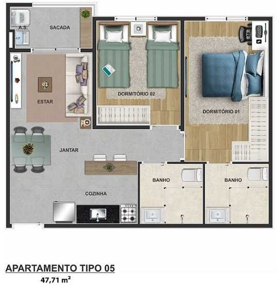 Gran Vitta Vila Augusta Planta Quartos